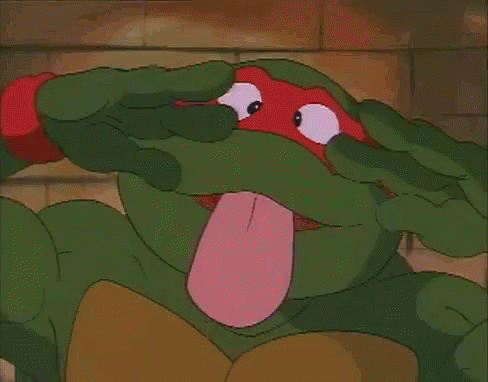 Cartoon Ninja Turtle Rafael Making Face GIF