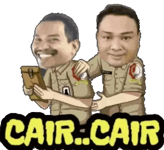 Cartoon of Two Men with Cair Cair