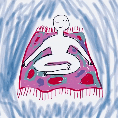 Cartoon On His Magic Carpet Tripping GIF