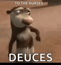 Cartoon Opossum To The Nurses Deuces