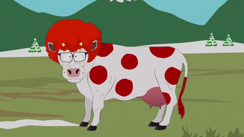 Cartoon Orange Head Moo GIF