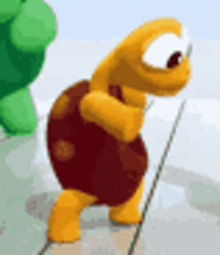 Cartoon Orange Turtle Cute Dance GIF