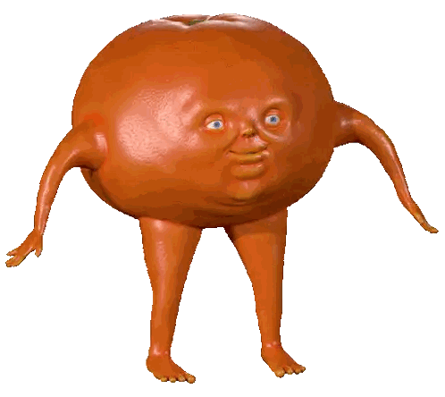 Cartoon Orange with Face and Limbs