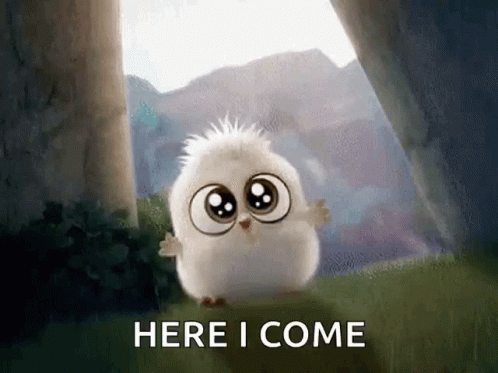 Cartoon Owl Saying Here I Come