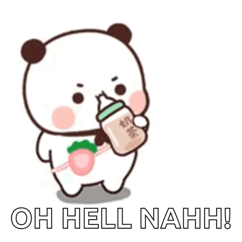 Cartoon Panda Bear Holding Milk Bottle and Straw
