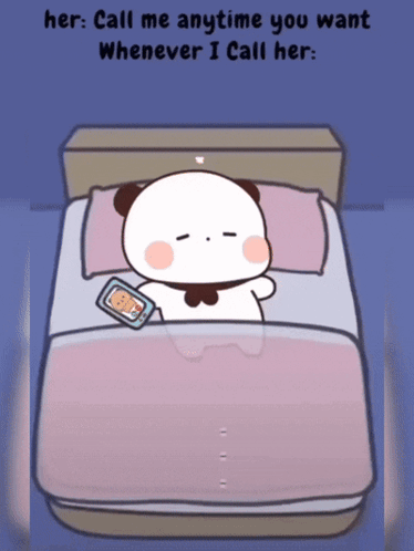 Cartoon Panda Bear Laying In Bed GIF