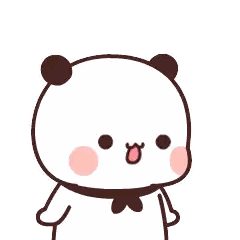 Cartoon Panda Bear Smiling with Bow Tie