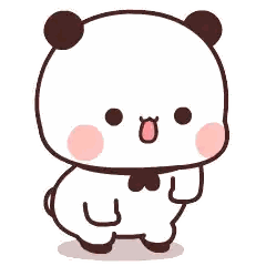 Cartoon Panda Bear Smiling with Bow Tie
