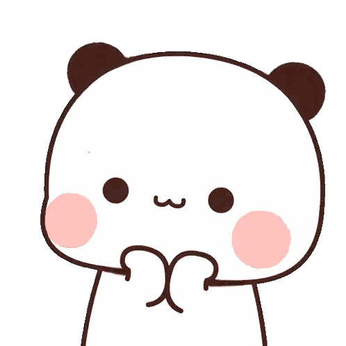 Cartoon Panda Bear With Smiley Face
