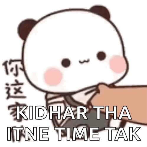 Cartoon Panda Being Pettinged