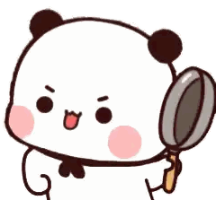 Cartoon Panda Holding Pan