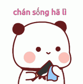 Cartoon Panda Holding Pencil Chan Song Ha Li