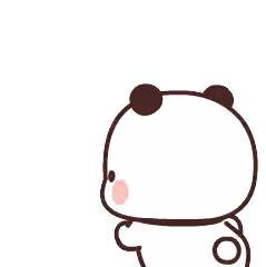 Cartoon Panda Hugging With Heart