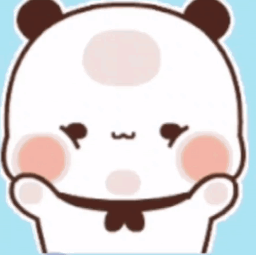 Cartoon Panda Making Funny Face With Hands Up