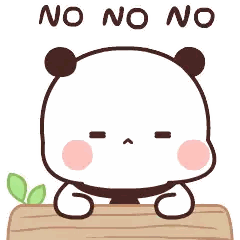Cartoon Panda Saying No No No