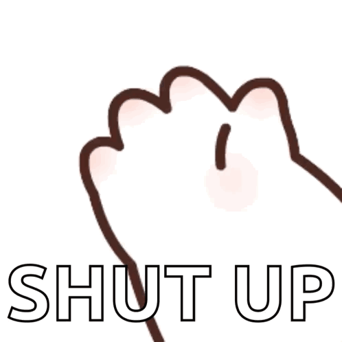 Cartoon Panda Saying Shut Up