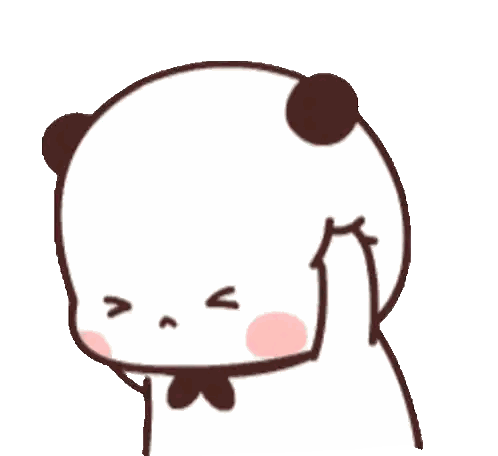 Cartoon Panda Scratching Head