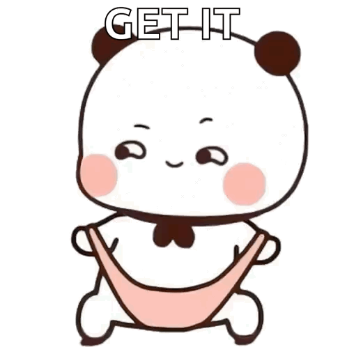 Cartoon Panda Sitting In Hammock GIF