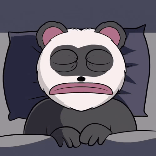 Cartoon Panda Sleeping In Bed GIF