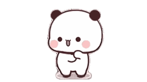 Cartoon Panda Standing and Looking