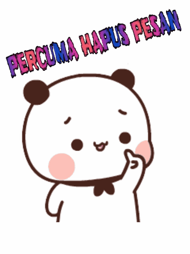 Cartoon Panda With Percuma Harus Pesan