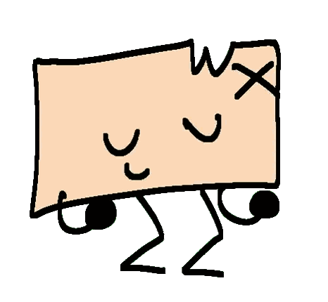 Cartoon Paper with Face and Arms