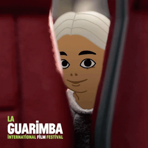 Cartoon Peeking Behind Red Curtain La Guarimba