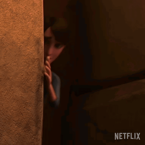 Cartoon Peeking From Behind Wall Ummm Netflix