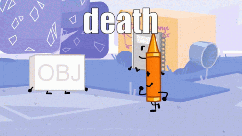 Cartoon Pencil With Death GIF