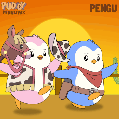 Cartoon Penguin Balancing Cup find the puggy