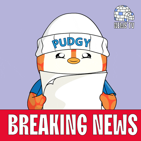Cartoon Penguin Breakin News GIF