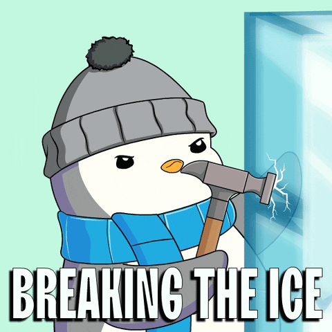 Cartoon Penguin Breakin The Ice GIF