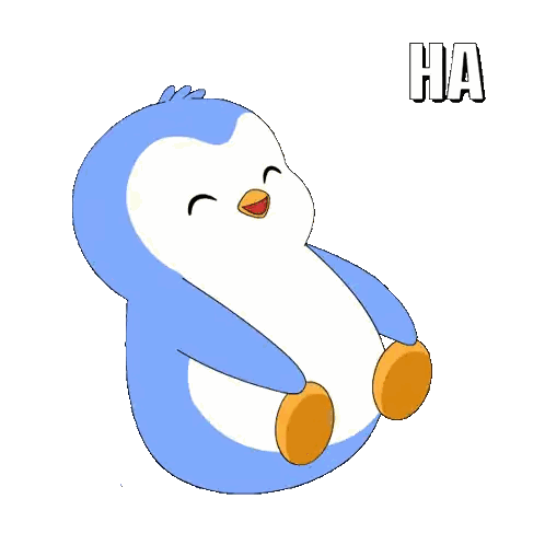 Cartoon Penguin Ha Ha Ha