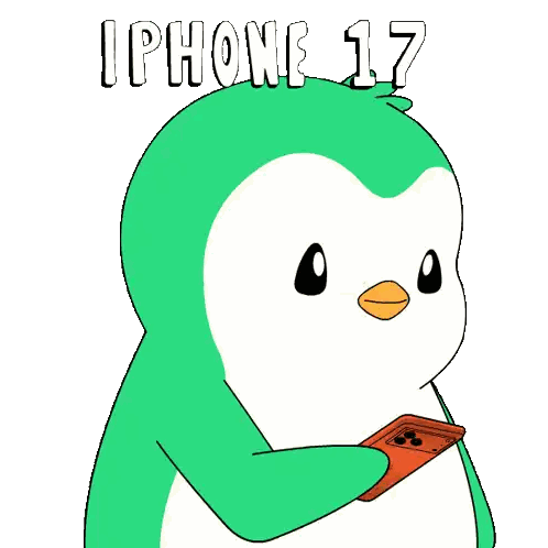 Cartoon Penguin Holding Cell Phone