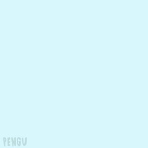 Cartoon Penguin Laying Back Saying Pengu