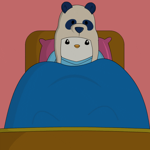 Cartoon Penguin Night Night GIF