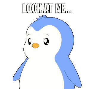 Cartoon Penguin Saying Im the Captain Now