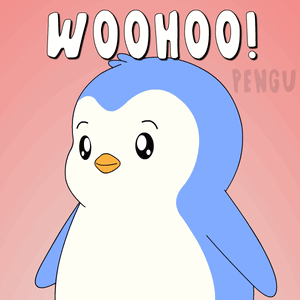 Cartoon Penguin Saying Woohoo GIF