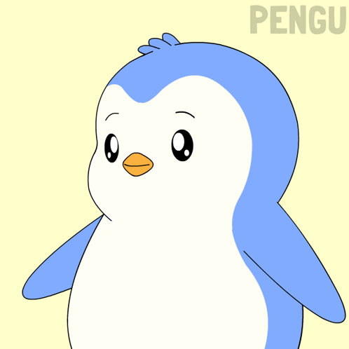 Cartoon Penguin Saying Yes