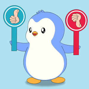 Cartoon Penguin Thumbs Up and Down