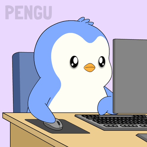 Cartoon Penguin Using Computer