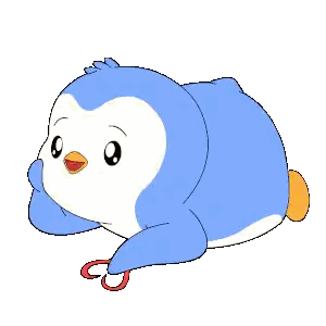 Cartoon Penguin With Red Heart