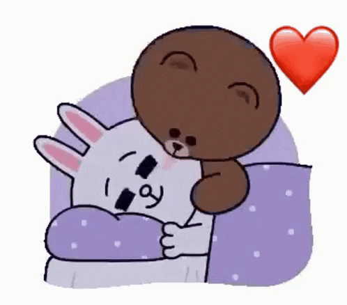 Cartoon People Hugging One Wearing Glasses