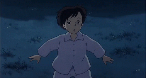 Cartoon Person Attacked By Totoro GIF