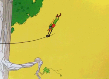 Cartoon Person Climbing Tree