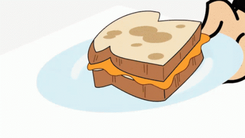 Cartoon Person Eating Sandwich