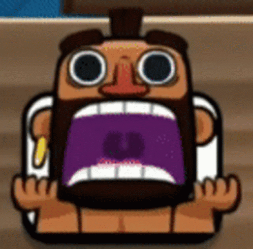 Cartoon Person Face Close Up With Tree GIF