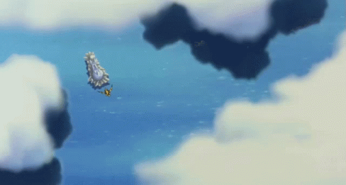 Cartoon Person Flying Through Sky