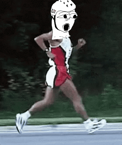 Cartoon Person Running With Helmet Saying Sdc GIF
