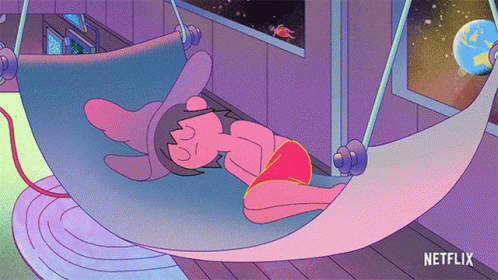 Cartoon Person Sleeping In Hammock Netflix GIF